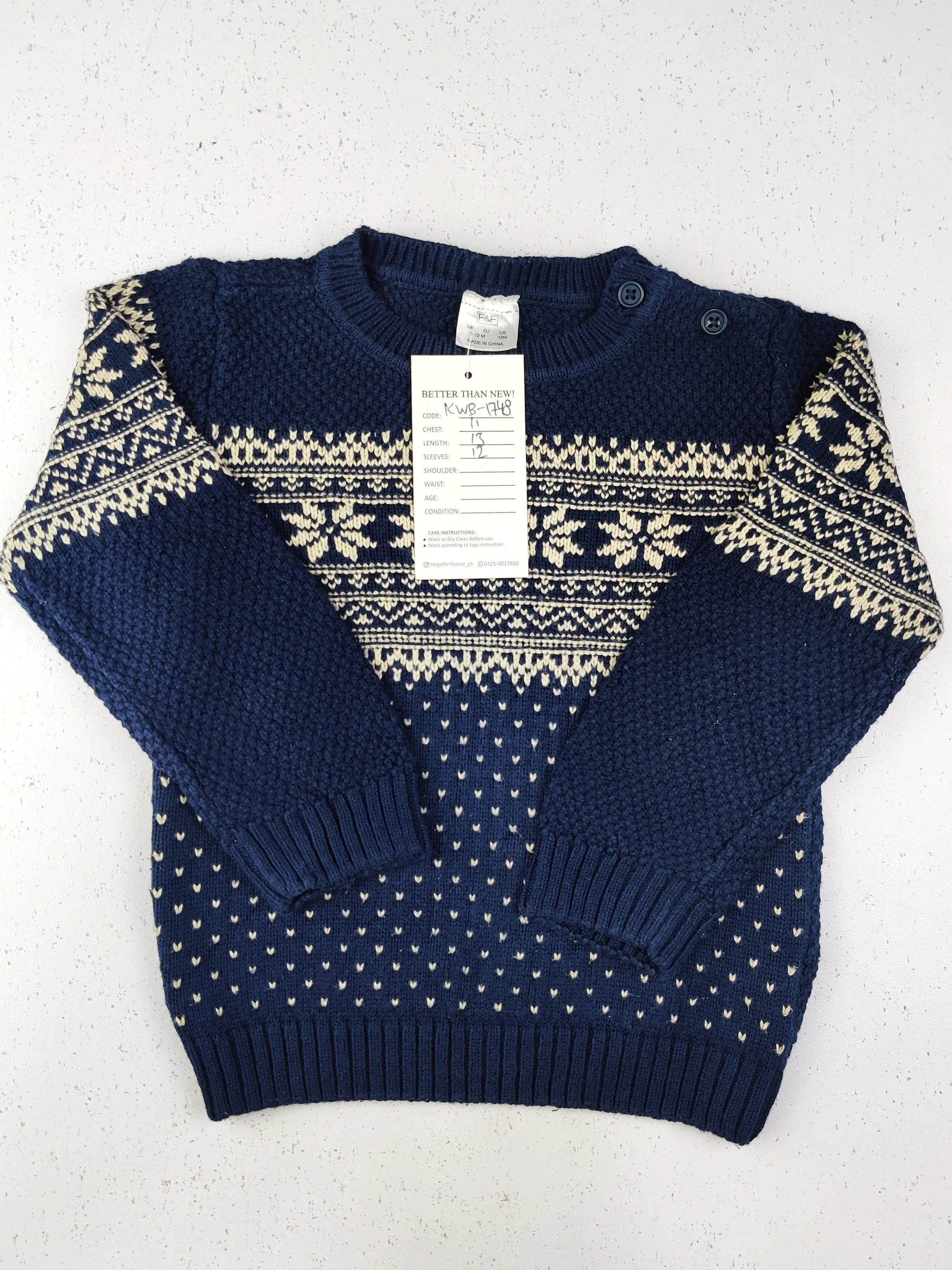 Buy online pre-used pre-loved 100% authentic & Original branded F&F (KWB-1748) available in Pakistan. Top international brands avilable.