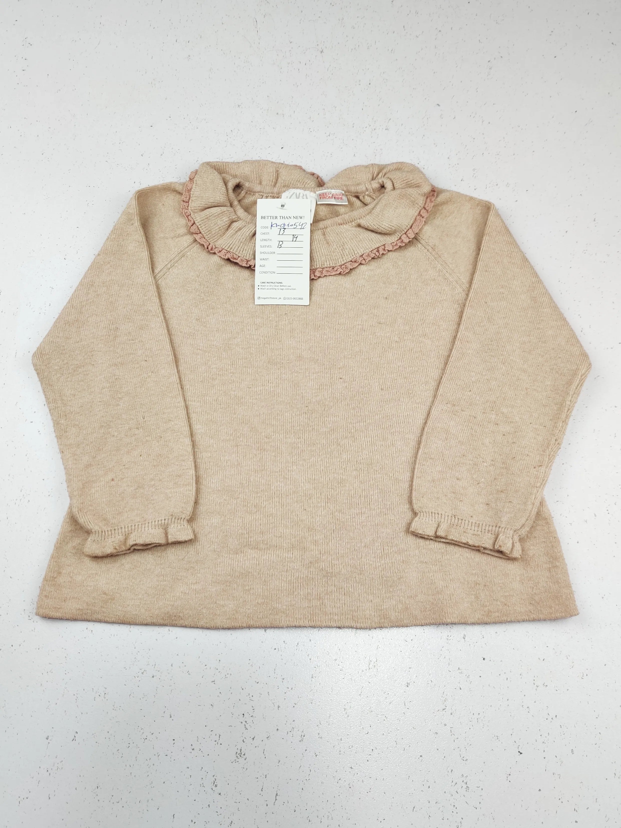 Buy online pre-used pre-loved 100% authentic & Original branded Zara (KWG-10542) available in Pakistan. Top international brands avilable.