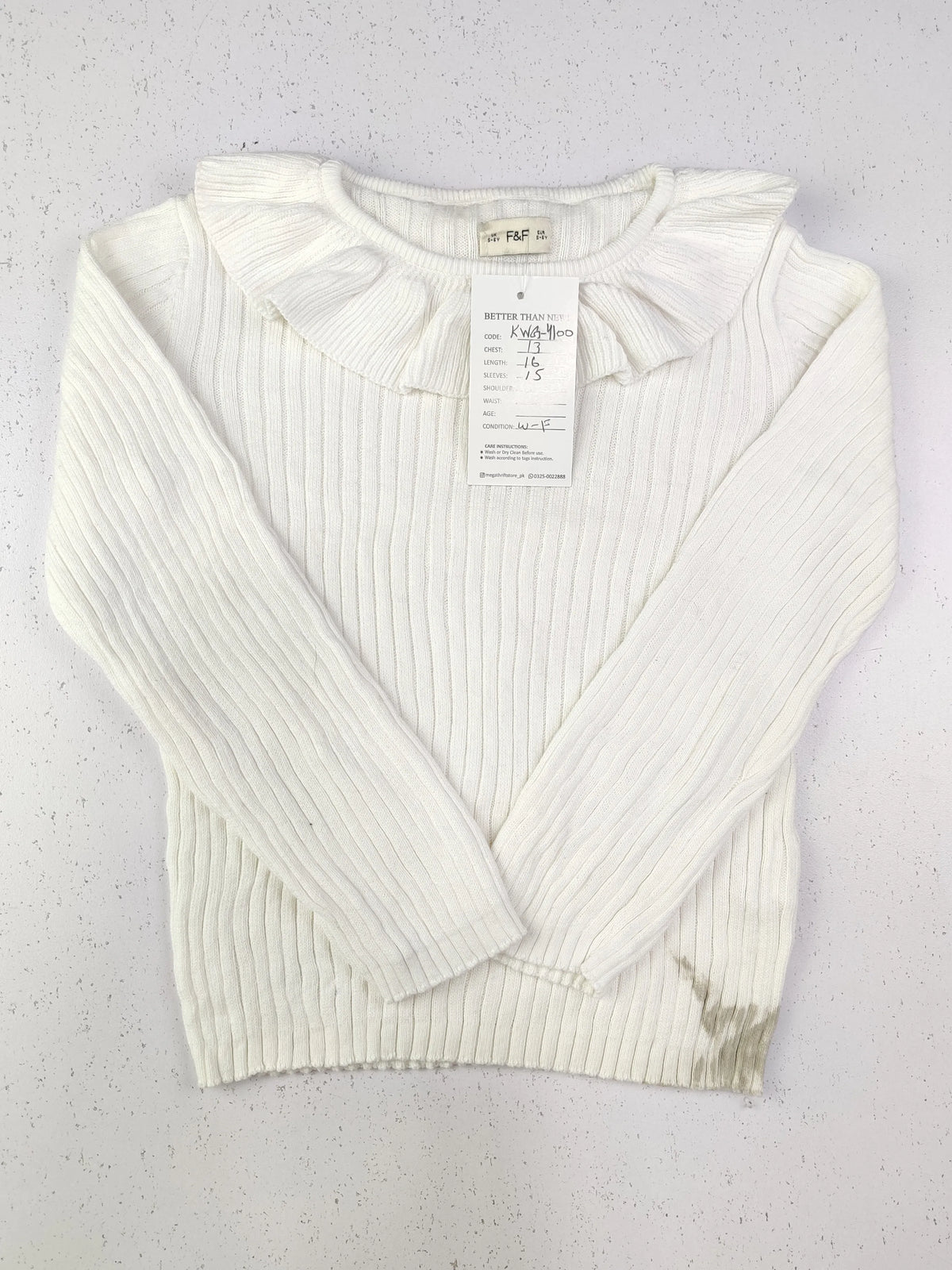 Buy online pre-used pre-loved 100% authentic & Original branded F&F (KWG-4100) available in Pakistan. Top international brands avilable.