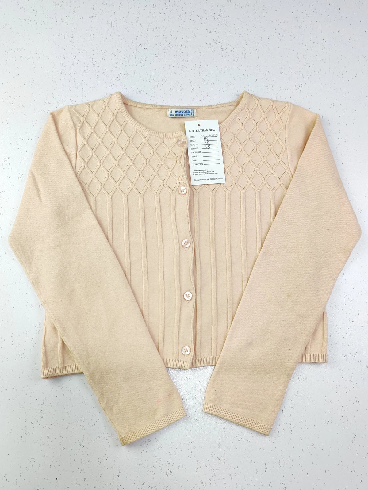 Buy online pre-used pre-loved 100% authentic & Original branded Mayoral (KWG-4333) available in Pakistan. Top international brands avilable.