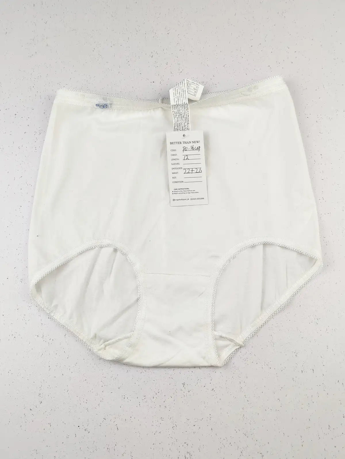 Buy online pre-used pre-loved 100% authentic & Original branded Sloggi (PU-1649) available in Pakistan. Top international brands avilable.