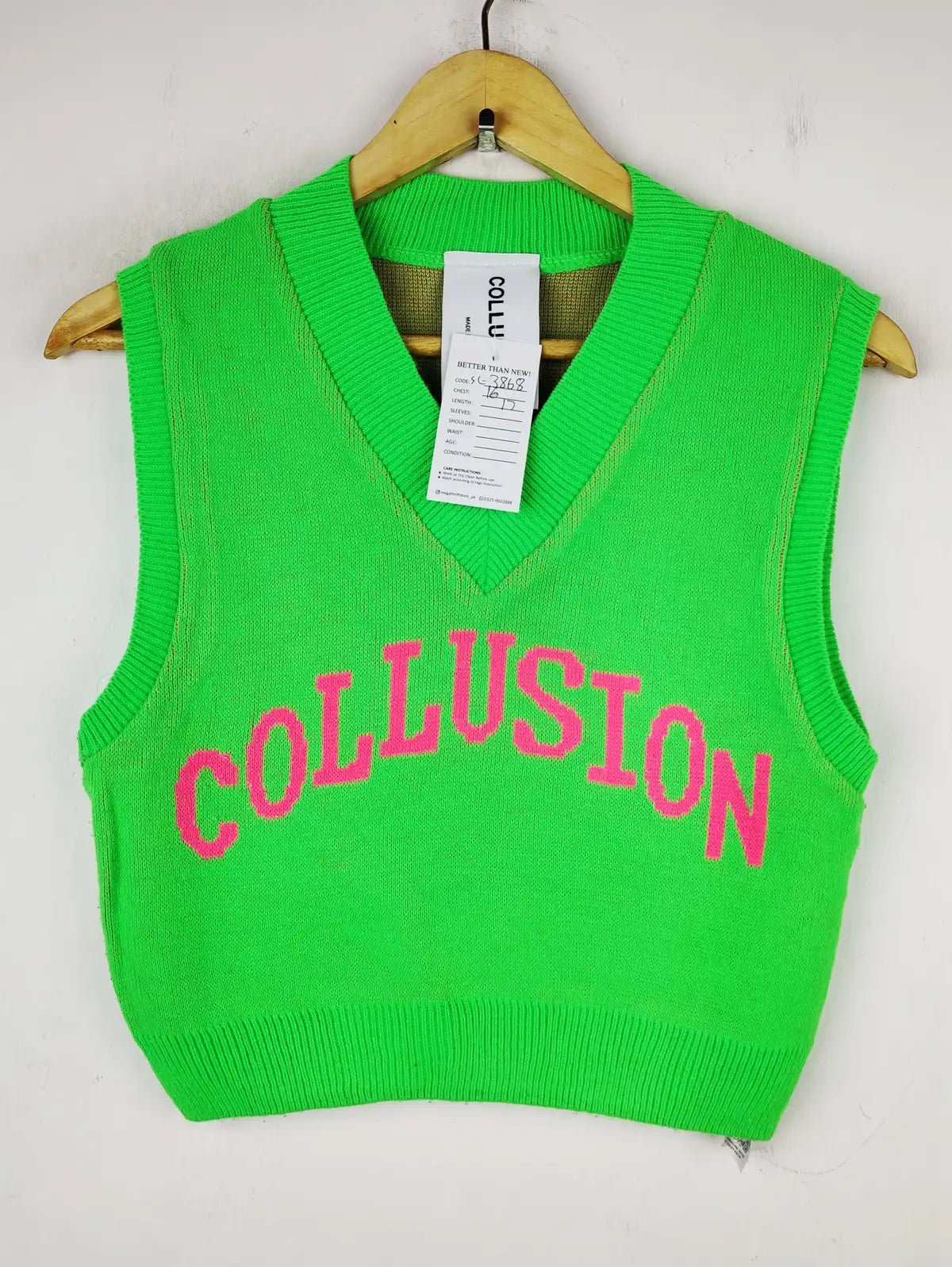 Buy online pre-used pre-loved 100% authentic & Original branded Collusion (SL-3868) available in Pakistan. Top international brands avilable.